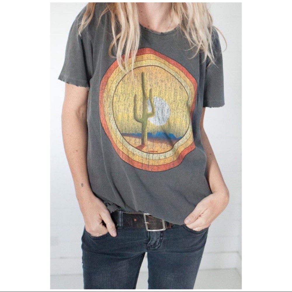 Boho cactus tee by Midnight Rider Desert Sunset